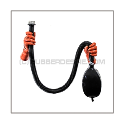 Breathing reduction set with breathing bag 2 liter and 100 cm = 40 inch premium quality tube with gas mask thread